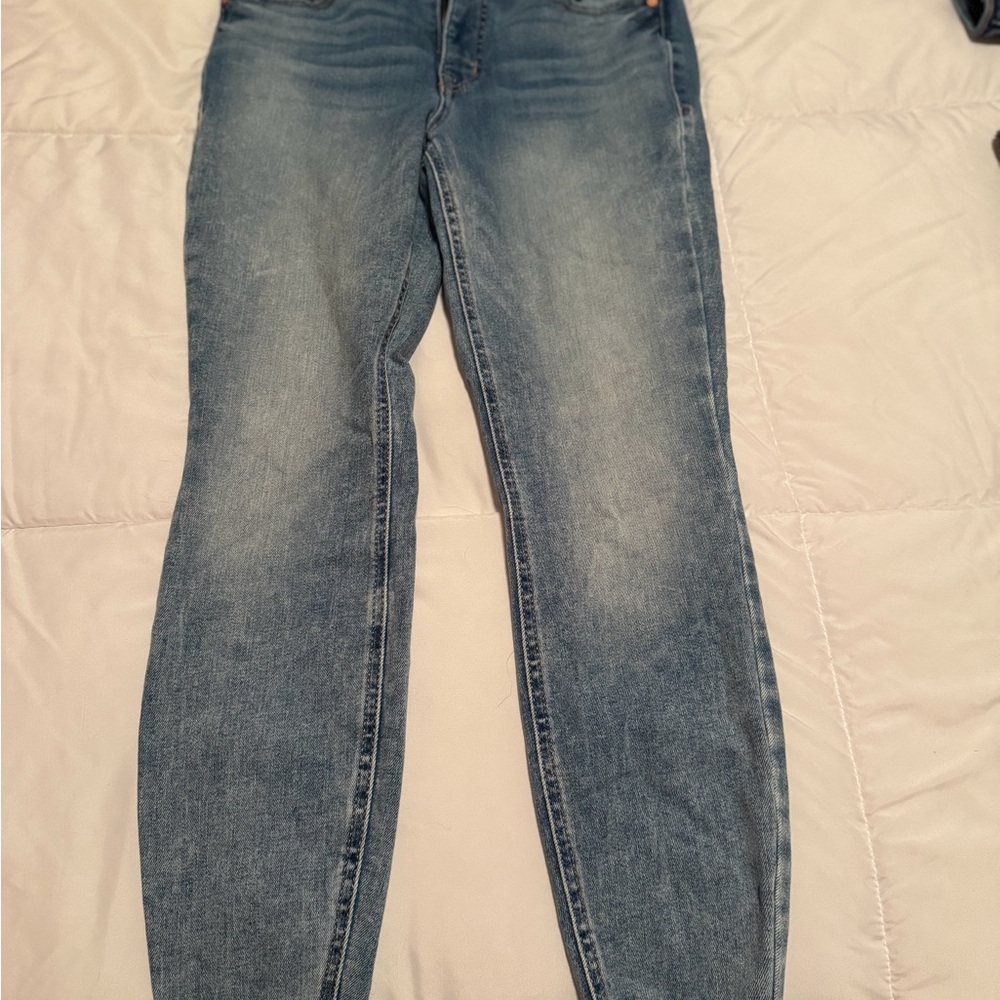 Edgely Blue high rise super skinny Denim Jeans